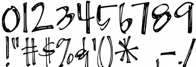 DJB Scruffy Angel Font OTHER CHARS