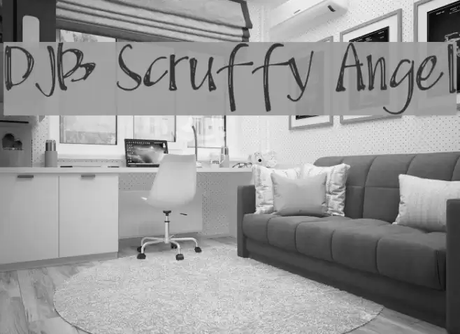 DJB Scruffy Angel Font examples