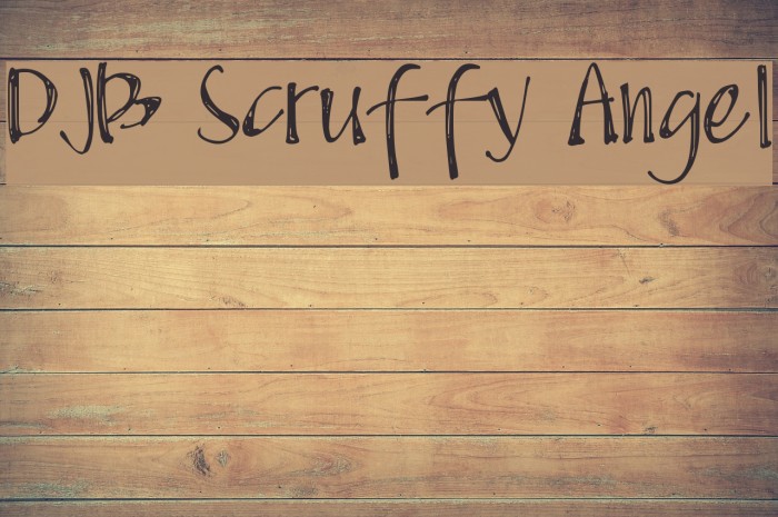 DJB Scruffy Angel Font examples