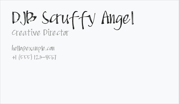 DJB Scruffy Angel Business Card