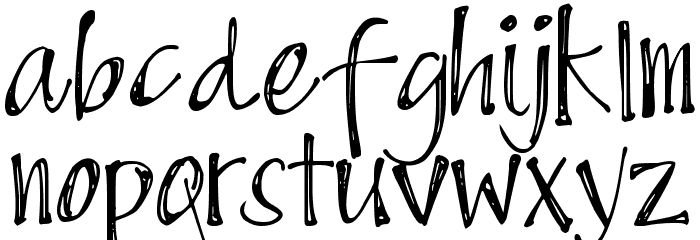DJB Scruffy Angel Font LOWERCASE