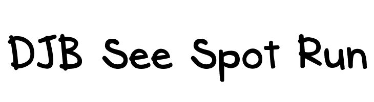 DJB See Spot Run  les polices de caractères gratuit tlcharger