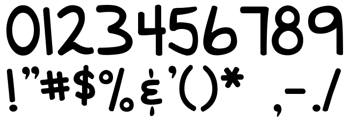 DJB See Spot Run Font OTHER CHARS