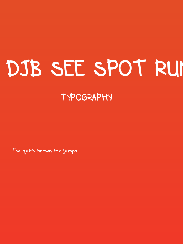 DJB See Spot Run Poster