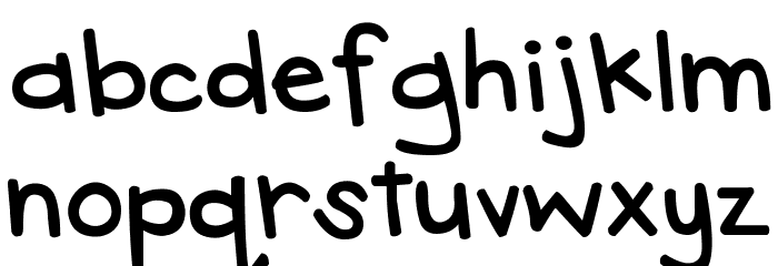 DJB See Spot Run Font LOWERCASE