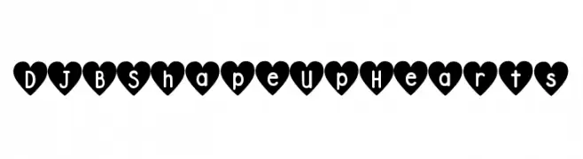 DJB Shape Up Hearts  لخطوط تنزيل