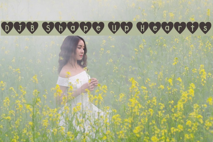DJB Shape Up Hearts Font examples