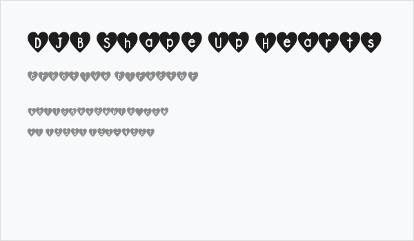 DJB Shape Up Hearts Business Card