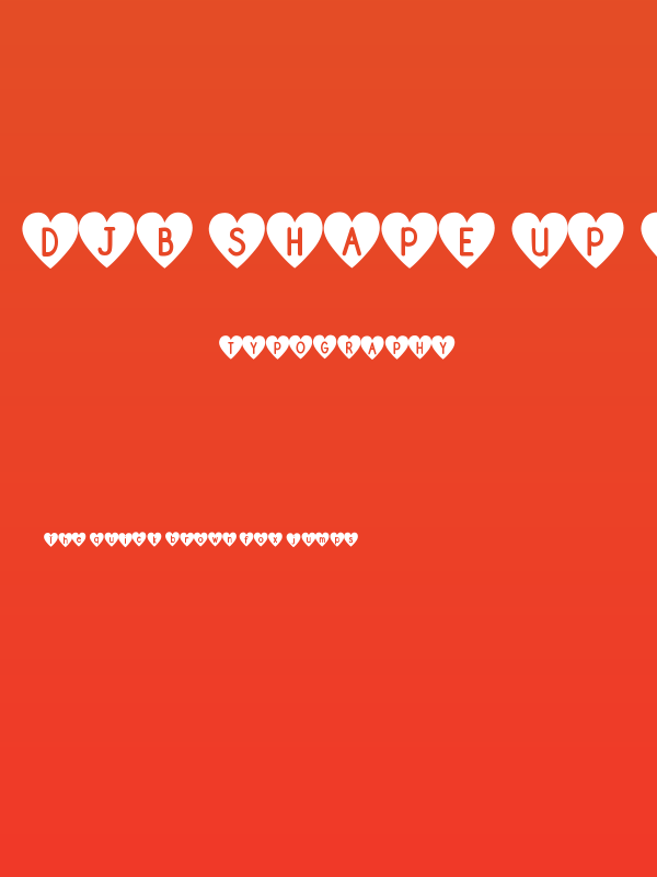 DJB Shape Up Hearts Poster