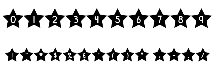 DJB Shape Up Stars Font OTHER CHARS