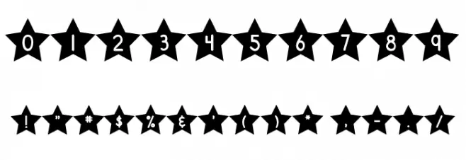 DJB Shape Up Stars Font OTHER CHARS