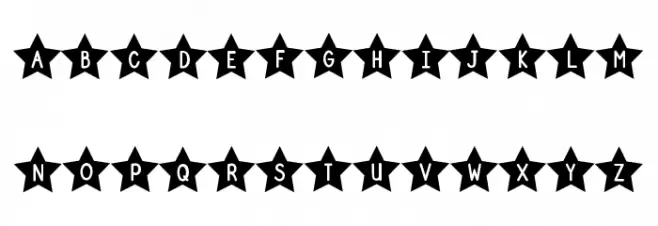 DJB Shape Up Stars Fuentes MAYÚSCULAS