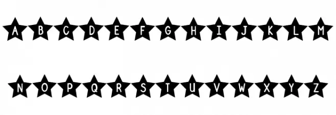 DJB Shape Up Stars 字体 大写
