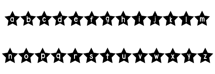 DJB Shape Up Stars Font LOWERCASE