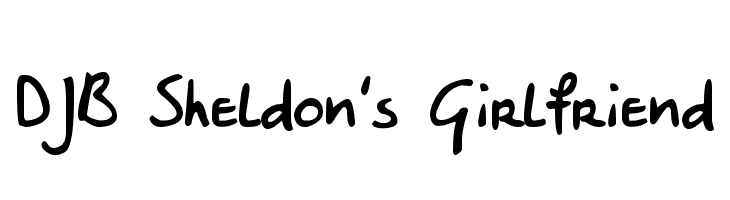 DJB Sheldon's Girlfriend  les polices de caractères gratuit tlcharger