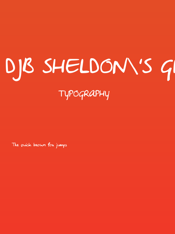 DJB Sheldon's Girlfriend Poster