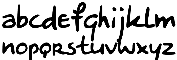 DJB Sheldon's Girlfriend Font LOWERCASE