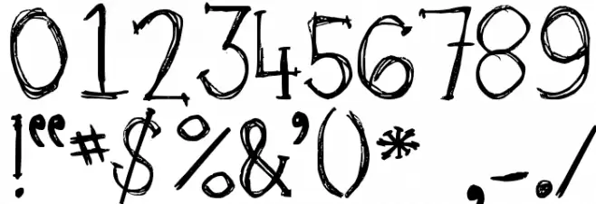 DJB Skritch Skratch Font OTHER CHARS