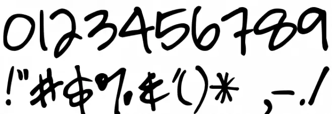 DJB Smarty Pants Font OTHER CHARS