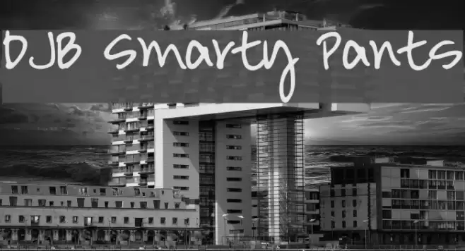 DJB Smarty Pants Font examples