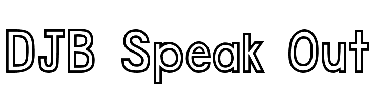 DJB Speak Out  font caratteri gratis