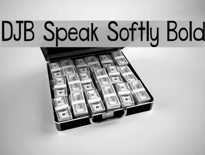 DJB Speak Softly Bold Font examples