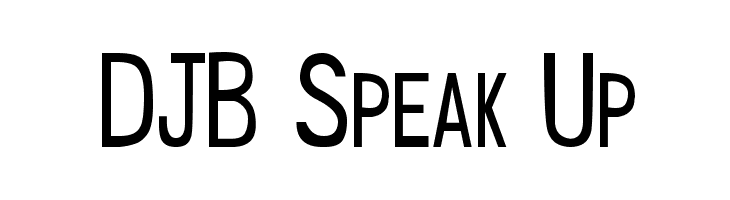 DJB Speak Up  Скачать бесплатные шрифты