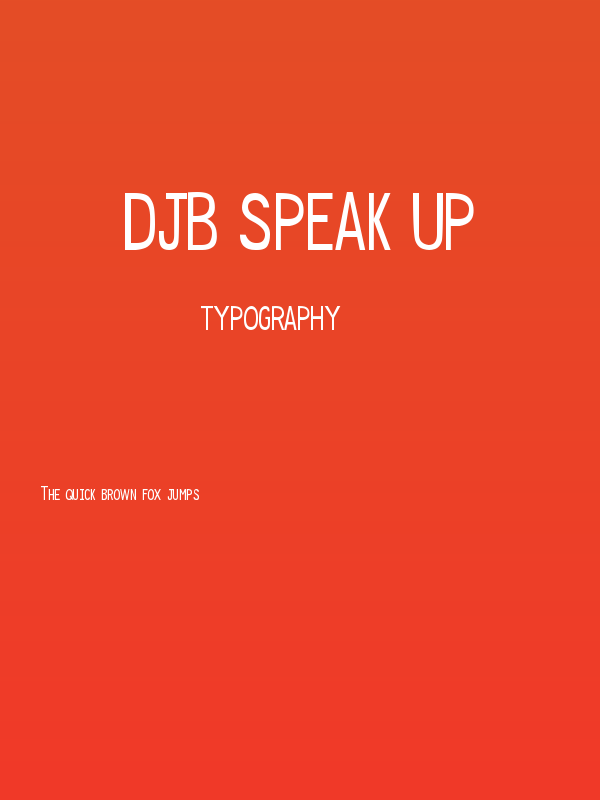 DJB Speak Up Poster