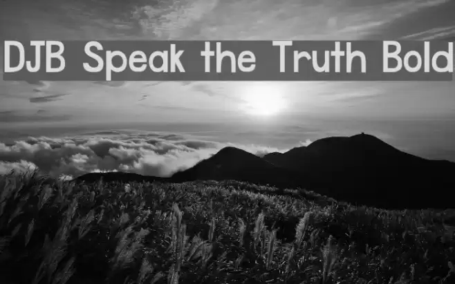 DJB Speak the Truth Bold Font examples