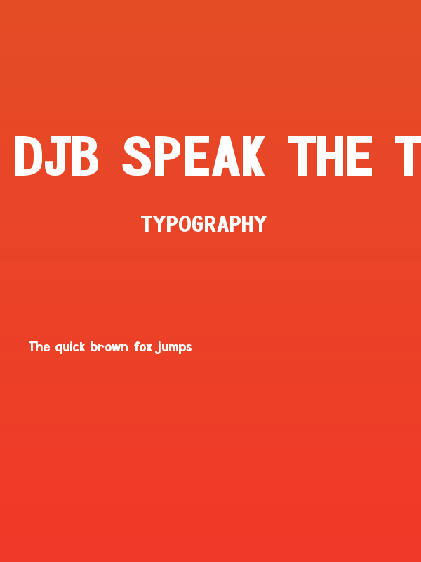 DJB Speak the Truth Boldly Poster
