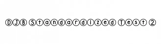 DJB Standardized Test 2  Frei Schriftart Herunterladen