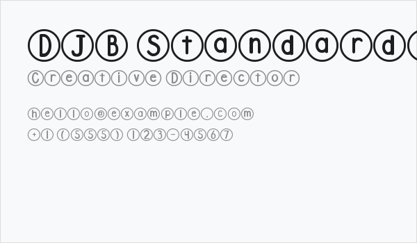 DJB Standardized Test 2 Business Card