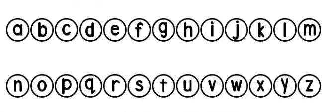 DJB Standardized Test 2 Schriftart Kleinbuchstaben