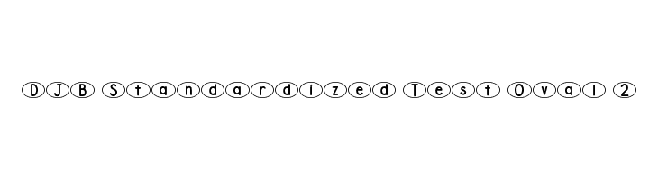 DJB Standardized Test Oval 2  Free Fonts Download