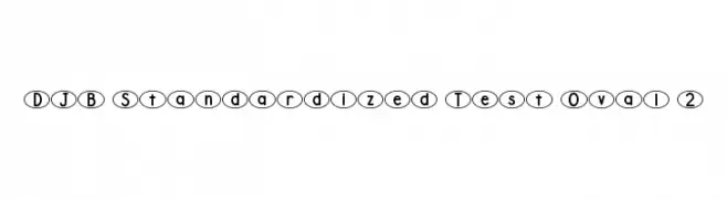 DJB Standardized Test Oval 2  font caratteri gratis