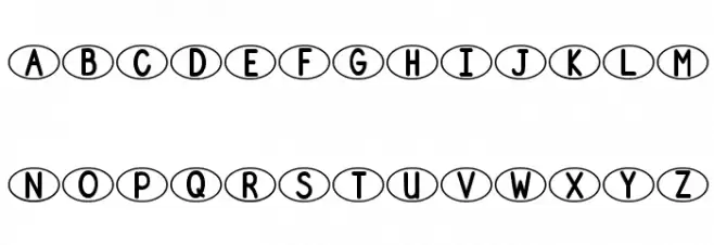 DJB Standardized Test Oval 2 Fonte MAIÚSCULAS