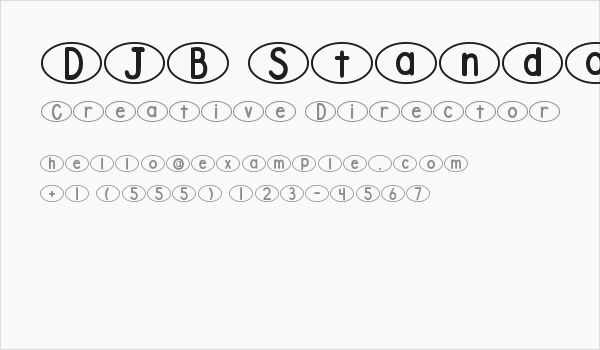 DJB Standardized Test Oval 2 Business Card