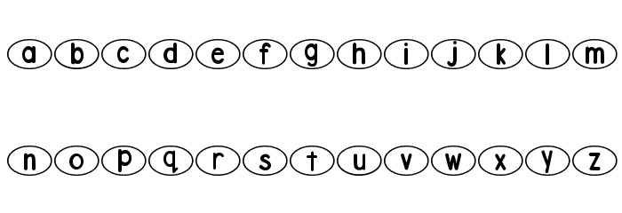 DJB Standardized Test Oval 2 Font LOWERCASE
