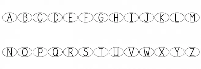 DJB Standardized Test Oval Fonte MAIÚSCULAS