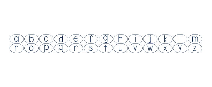 DJB Standardized Test Oval Lowercase