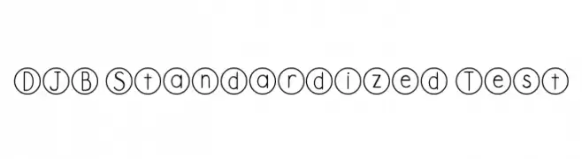 DJB Standardized Test  Frei Schriftart Herunterladen