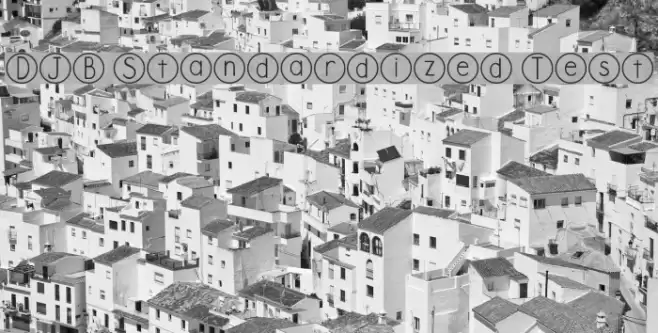 DJB Standardized Test Font examples