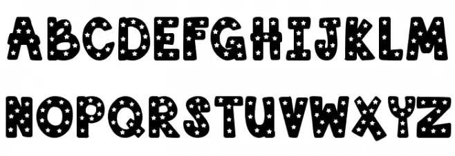 DJB Starry Starry Font Fuentes MAYÚSCULAS