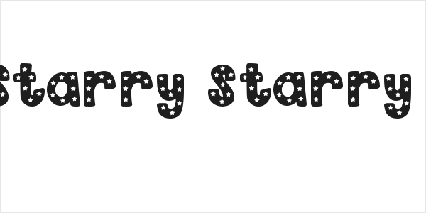 DJB Starry Starry Font Logo