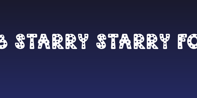 DJB Starry Starry Font Social Header