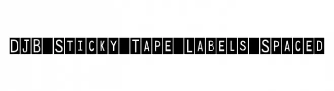 DJB Sticky Tape Labels Spaced  Descarca Fonturi Gratis