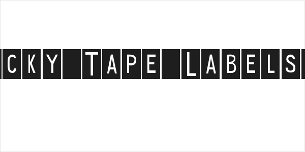 DJB Sticky Tape Labels Spaced Logo