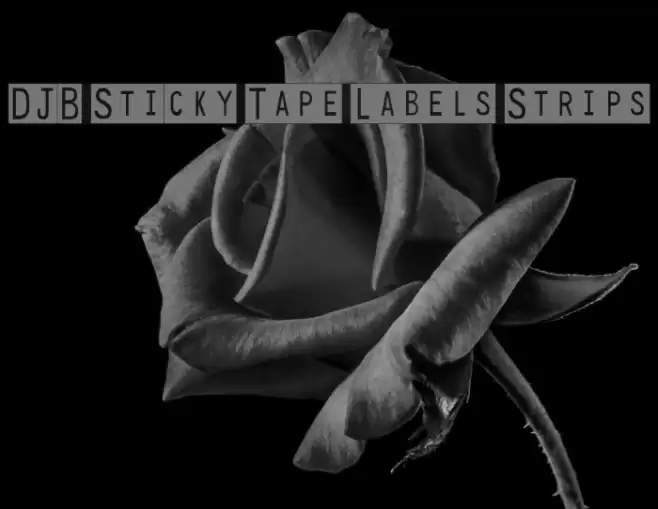 DJB Sticky Tape Labels Strips Schriftart examples