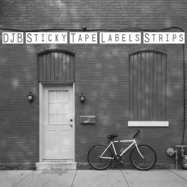 DJB Sticky Tape Labels Strips Schriftart examples