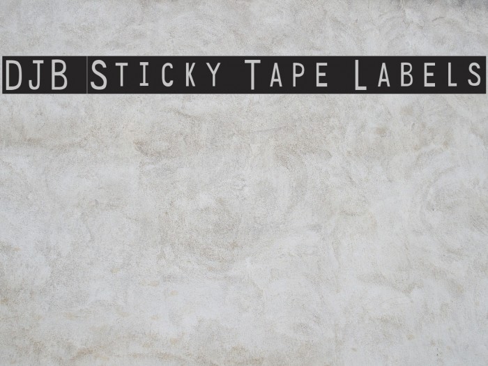 DJB Sticky Tape Labels Font examples